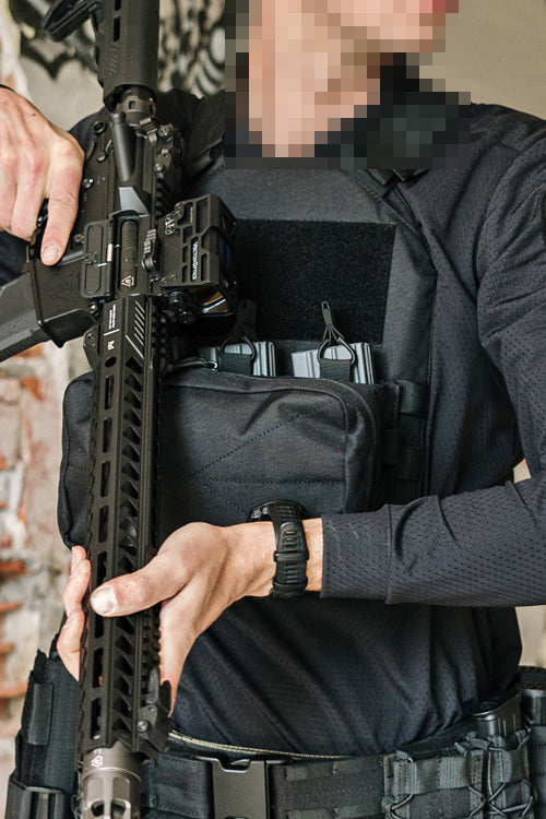Simple Plate Carrier with Dummy Soft Armor Inserts - Black 9