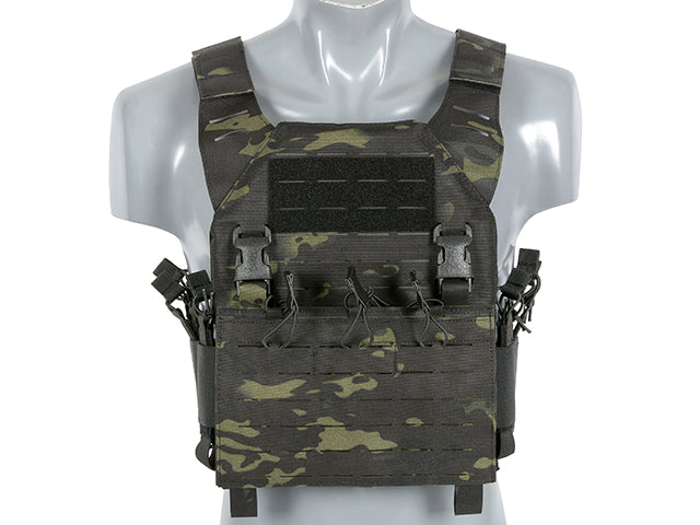 Laser-Cut "Buckle Up" Recon Plate Carrier mit Magazintasche Multicam Black AK/RPK M4/M16