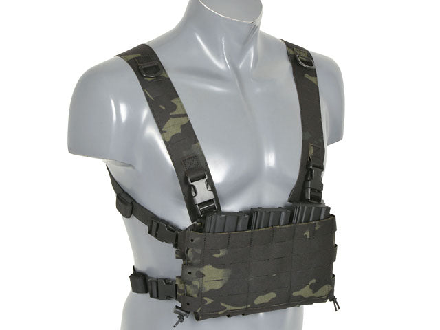 Chest Rig Kompakt - Buckle-up, MOLLE Laser-Cut - Multicamo Schwarz 8