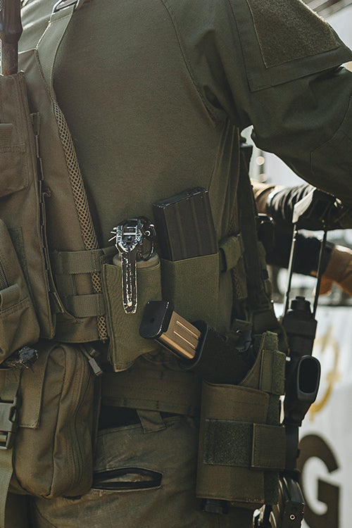 Elastische Doppel-M4/M16-Magazintasche - Oliv 6