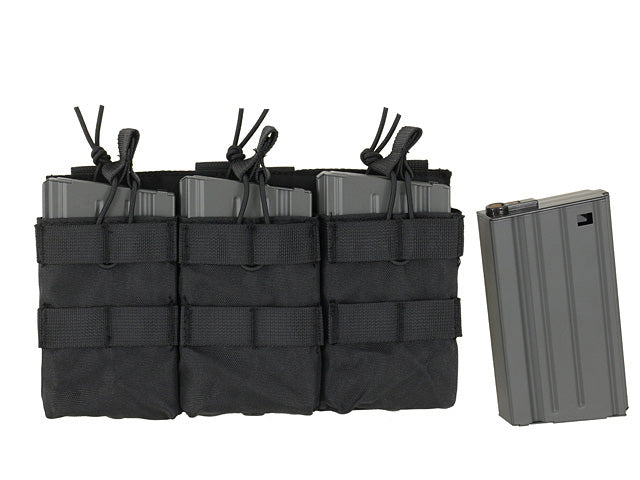 Dreifach Open-Top 7.62 Mag Tasche - Schwarz 5