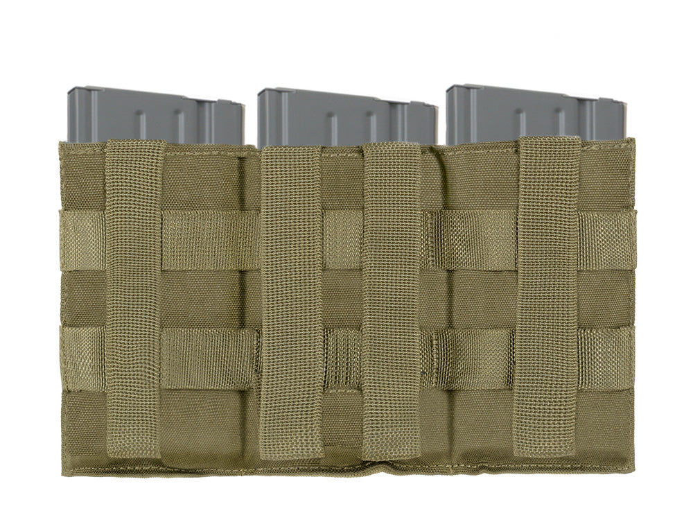 Elastische Dreifach SR25/M14/SCAR-H Magazintasche - Oliv 4