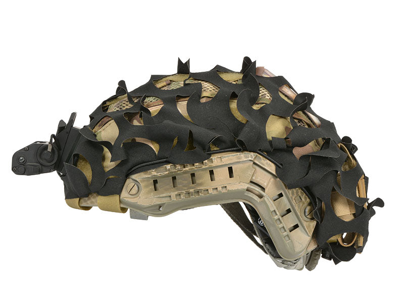 3D Laser-Cut Tarncover für Hoch-Cut Helm Schwarz