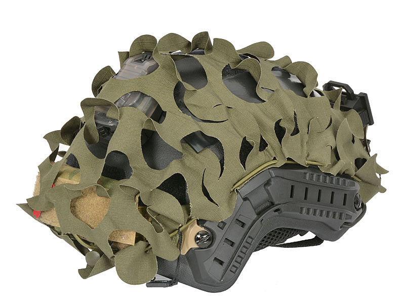 3D Laser-Cut Camouflage Cover für hoch-Cut Helm - Oliv 3