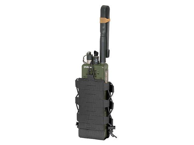 Laser-Cut Radio / Flaschentasche mit Adjustable Shockcord - Schwarz 4