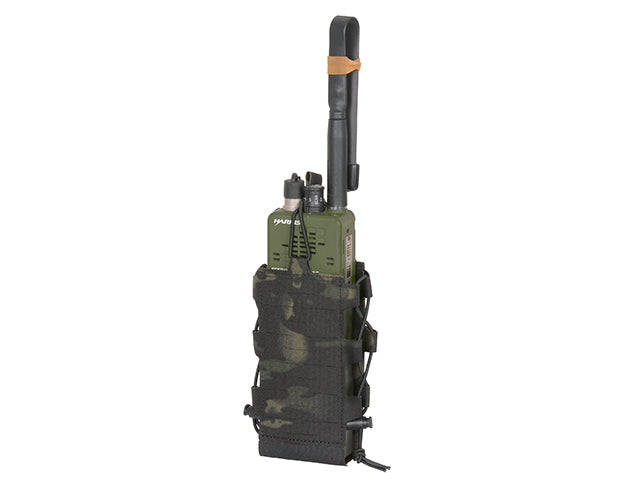 Laser-Cut Adjustable Radio / Flaschentasche mit Shockcord - Multicamo Schwarz 4