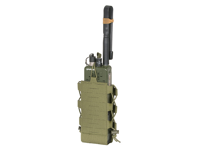 Laser-Cut Adjustable Radio / Flaschentasche mit Shockcord - Oliv 4