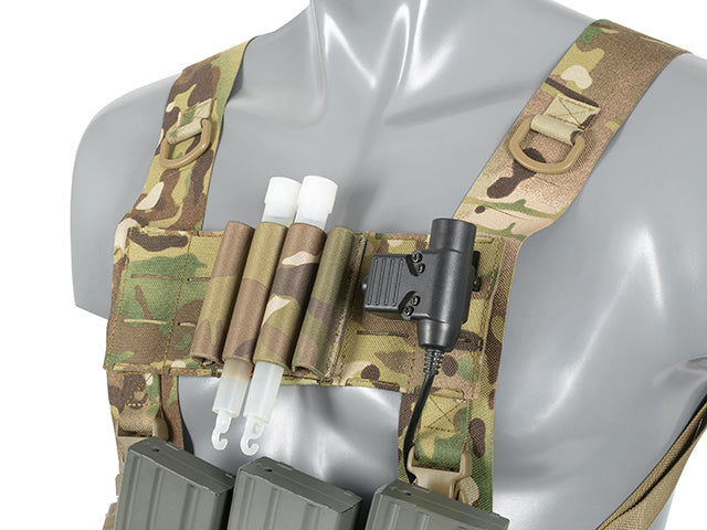 MOLLE Panel 6x3 für chest rig harness Laser-Cut - Multicamo Schwarz 5