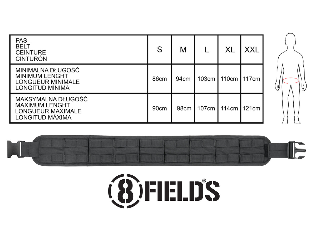 Padded MOLLE Combat Belt (M) - Coyote Brown 5