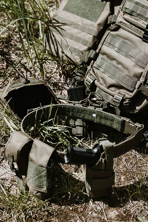 Rigid Combat Belt MOLLE (L) - Olive 10