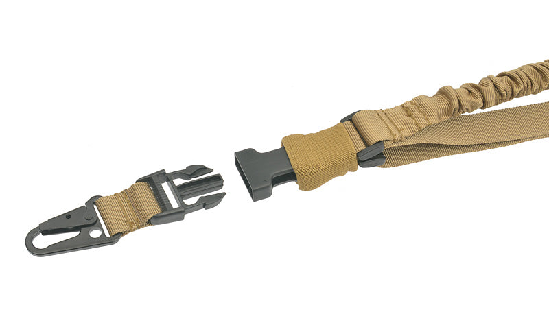 CQB Tragegurt 1 point mit elastic cord - 01 - Tan 5