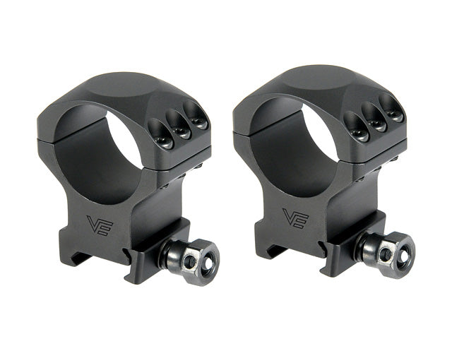 30 mm X-ACCU 1..25 Zoll Medium Low-Profile Zielfernrohr-Ringe Schwarz