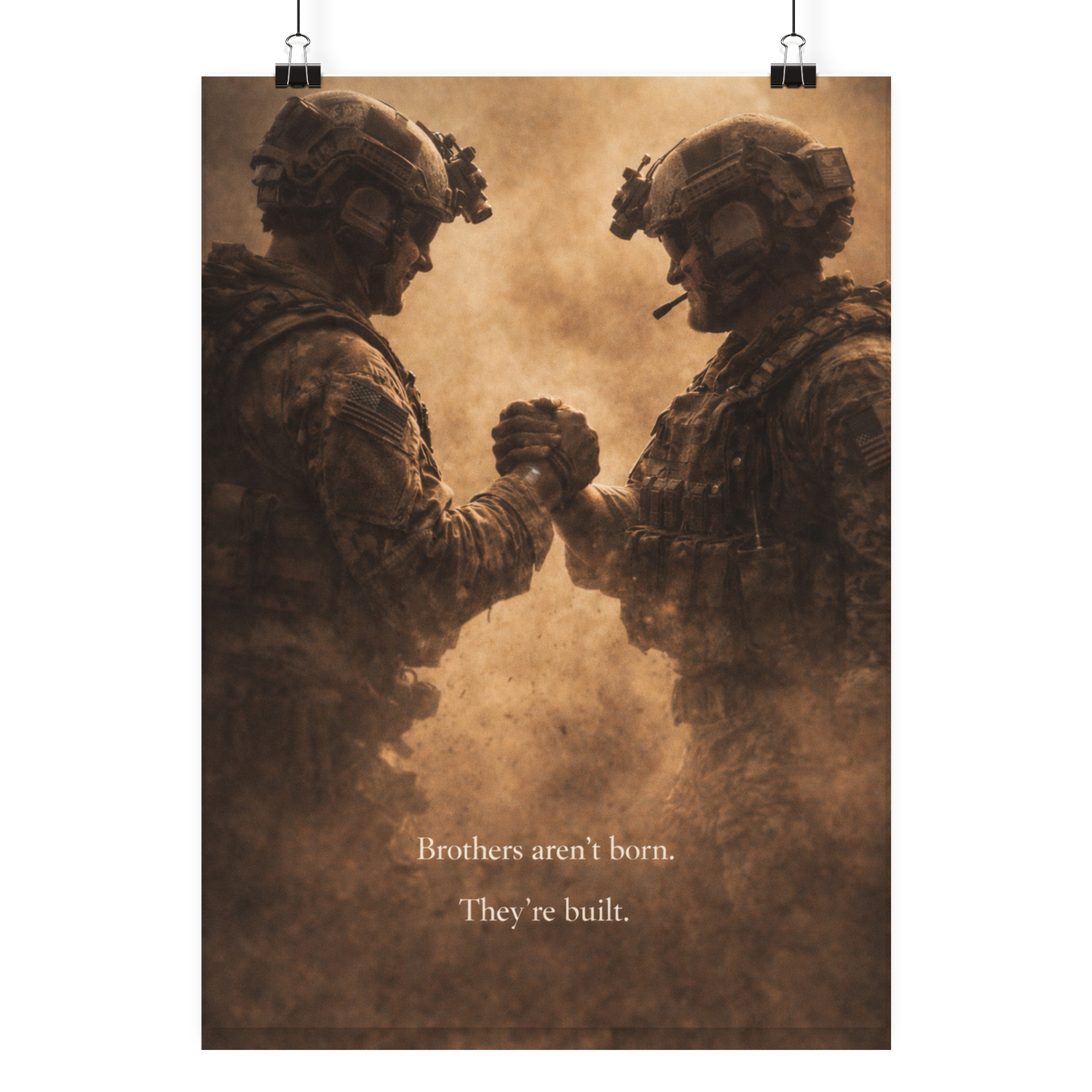 Brothers aren´t born - They´re built. - Poster Din A4 (hoch) als Airsoft Poster im DIN-Format