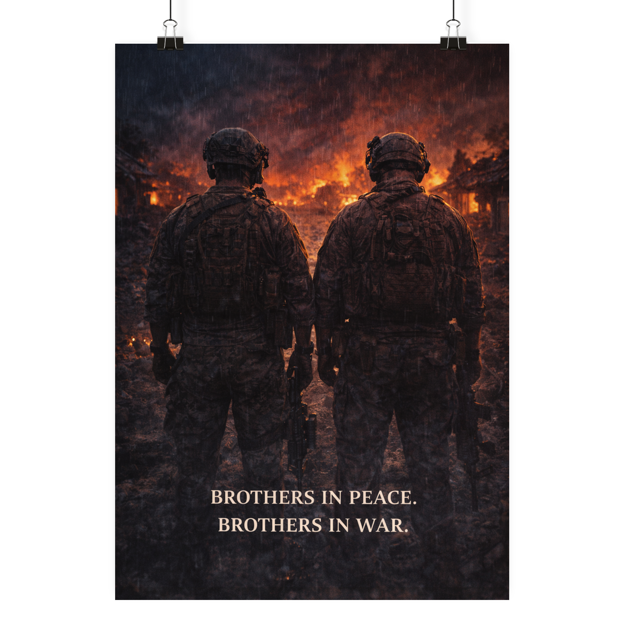 Brothers in Peace - Poster Din A4 (hoch) als Airsoft Poster im DIN-Format