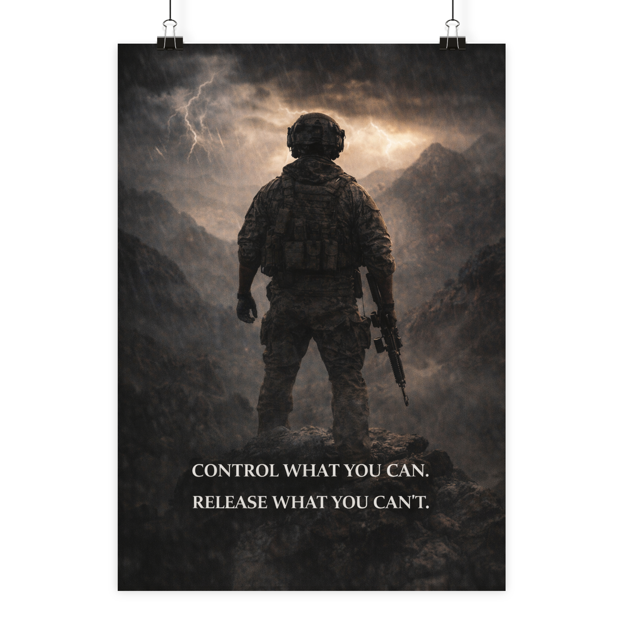 Controll what you can. - Poster Din A2 (hoch) als Airsoft Poster im DIN-Format