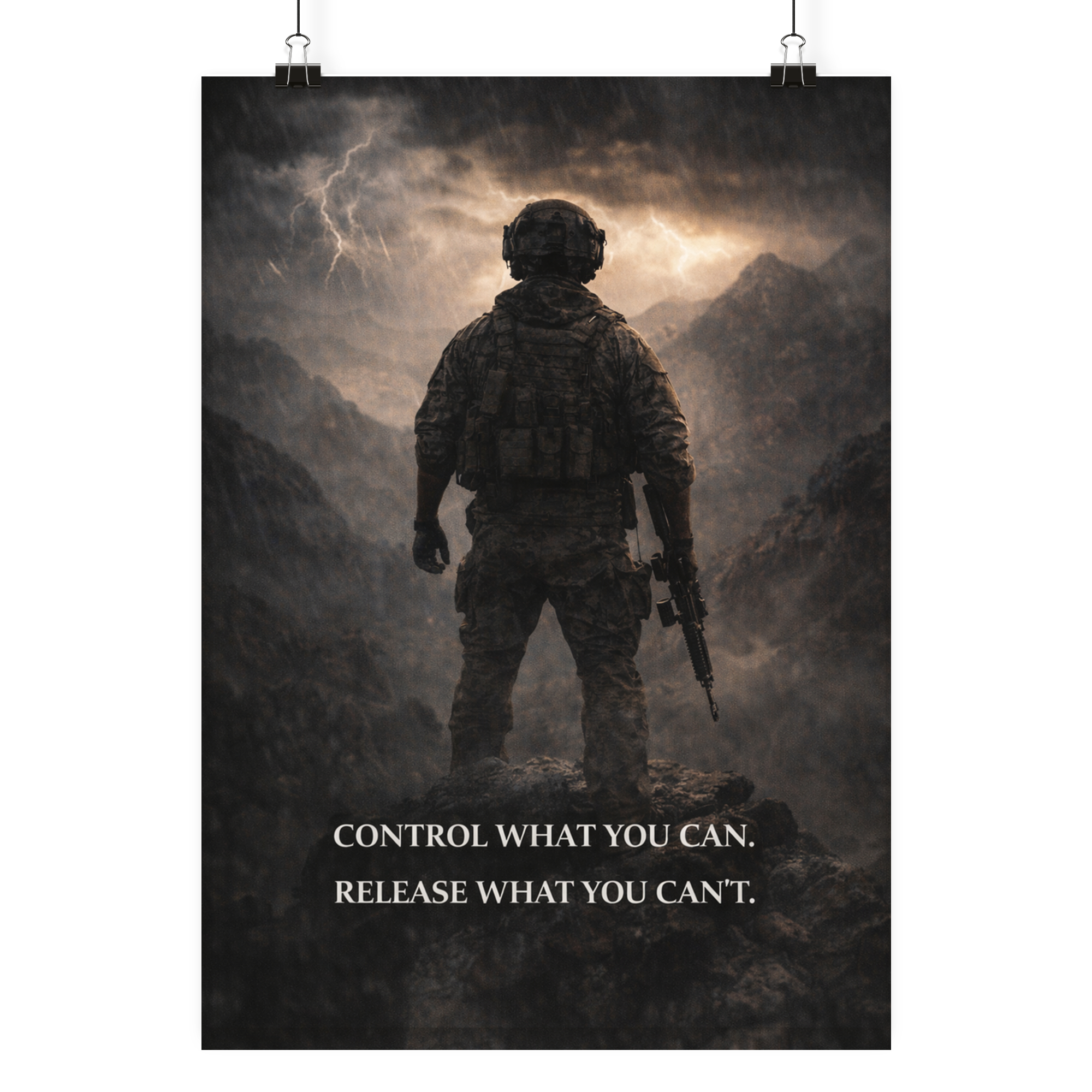 Controll what you can. - Poster Din A4 (hoch) als Airsoft Poster im DIN-Format