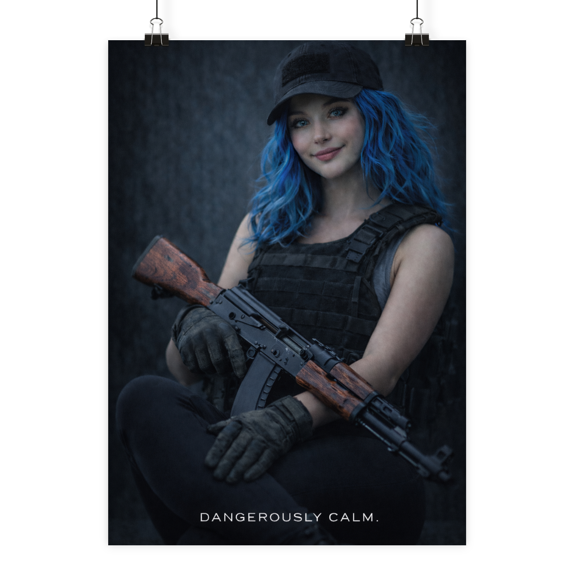 Dangerously Calm. - Poster Din A1 (hoch) als Airsoft Poster im DIN-Format