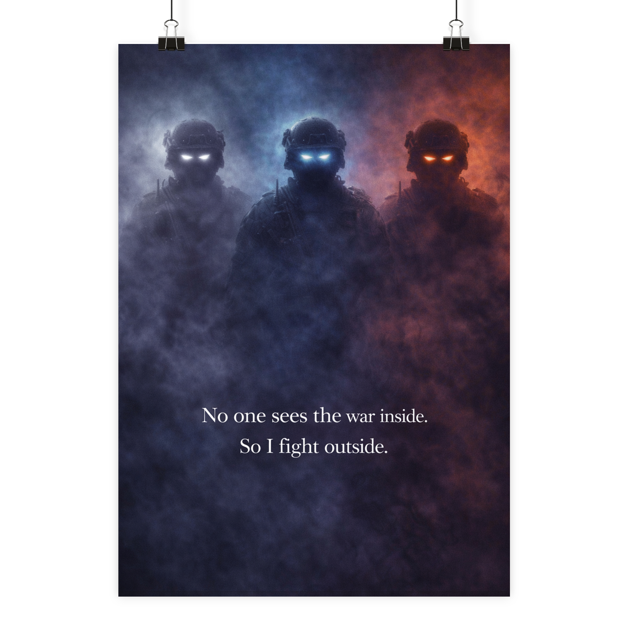 Fight outside. - Poster Din A2 (hoch) als Airsoft Poster im DIN-Format