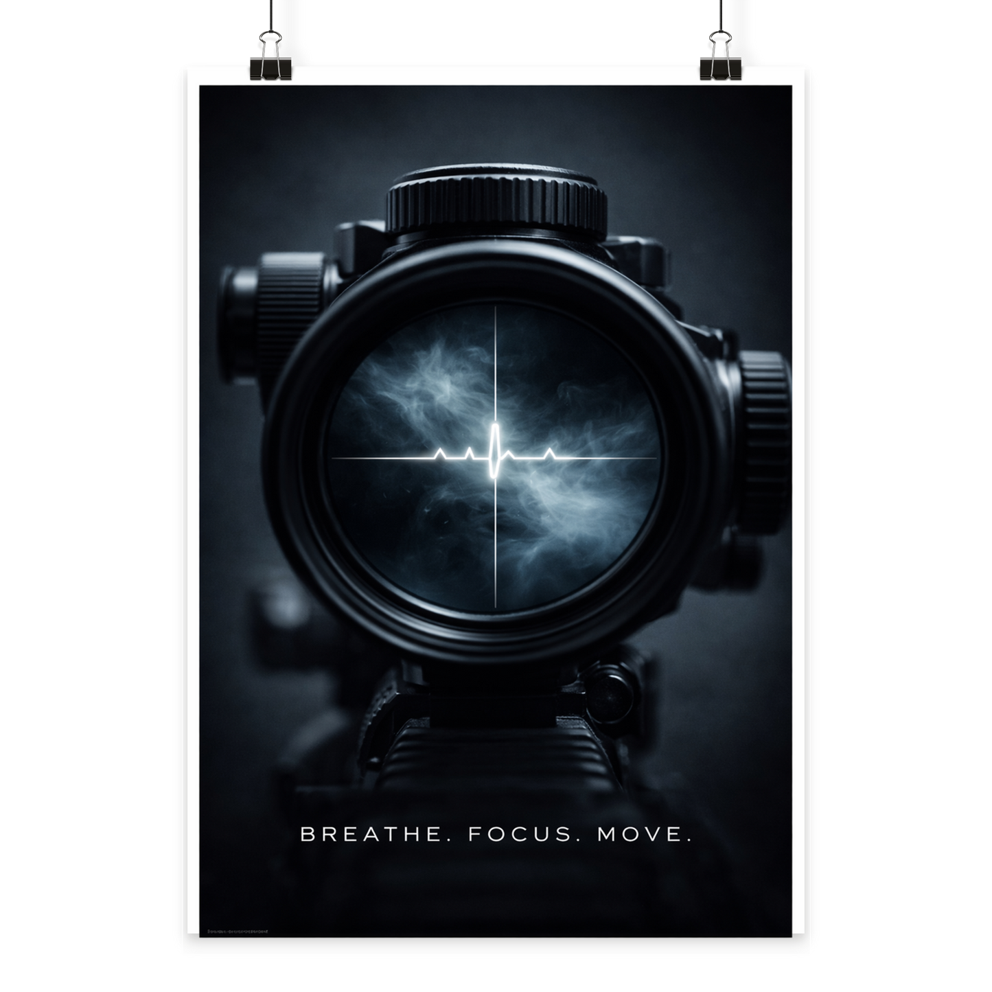 Breathe. Focus. Move, - Poster Din A4 (hoch)