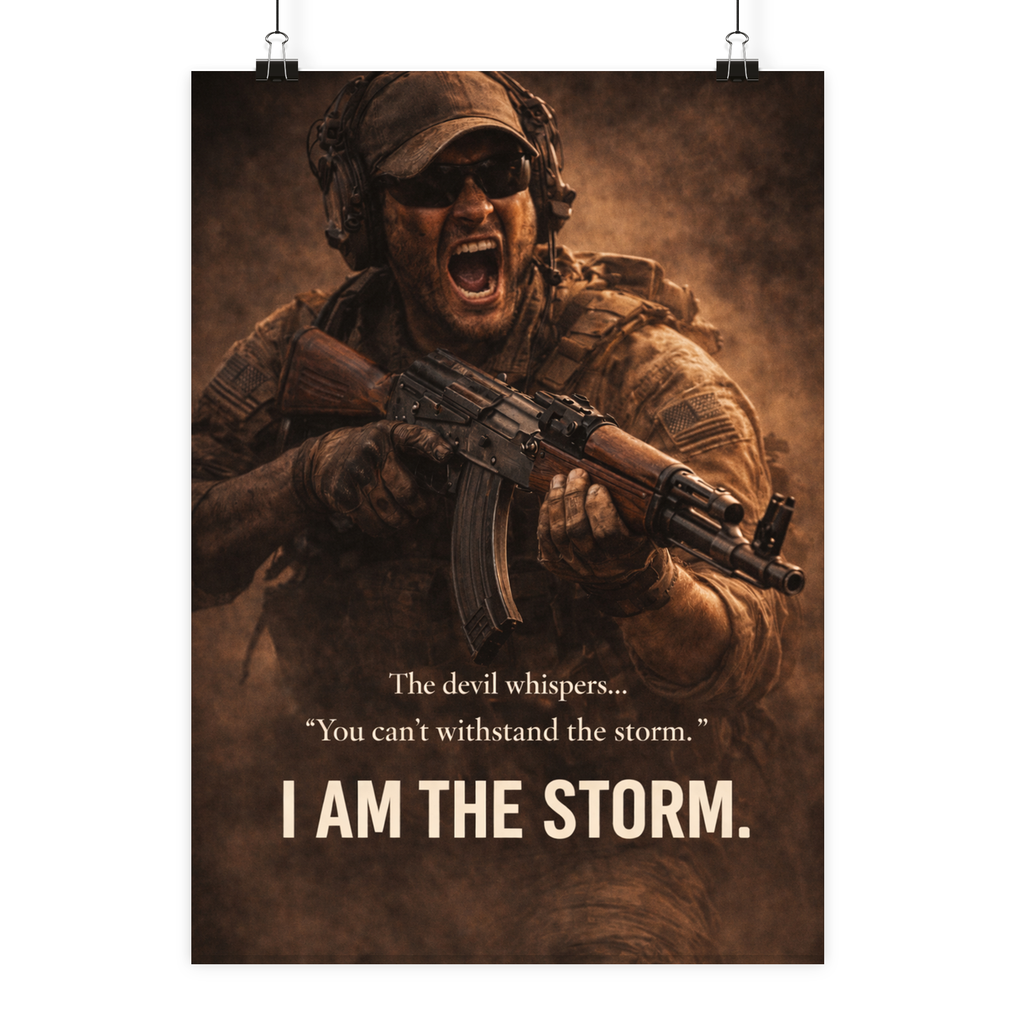 I am the Storm. - Poster Din A1 (hoch) als Airsoft Poster im DIN-Format