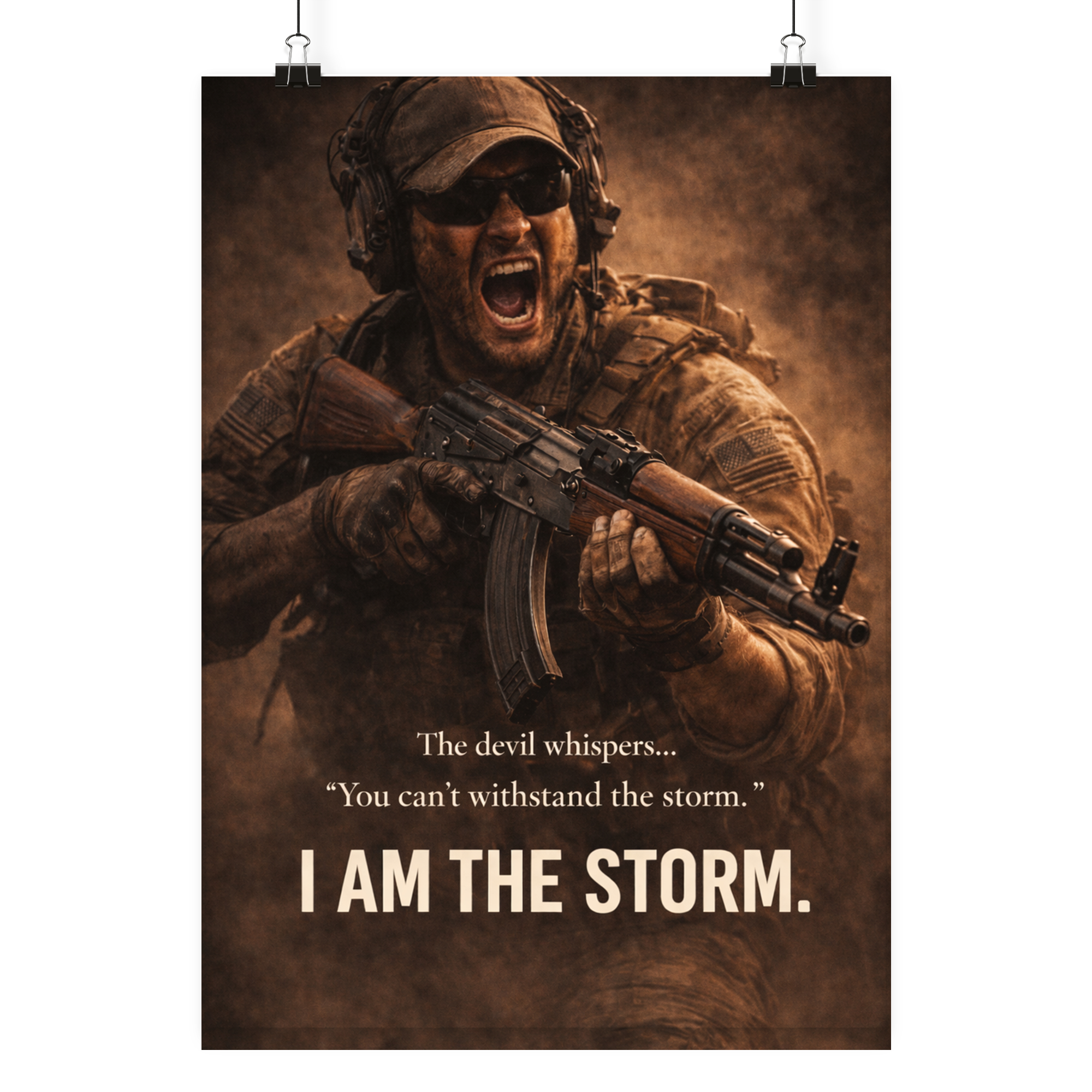 I am the Storm. - Poster Din A4 (hoch) als Airsoft Poster im DIN-Format