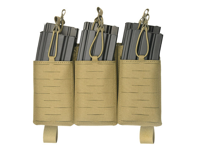 Laser-Cut Panel with 6 AR15/AK Magazine Pouches - Coyote