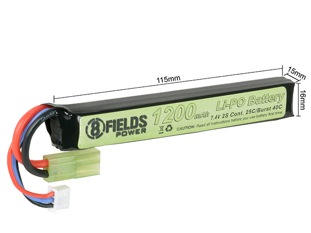 Minitam Battery Li-Po 1200mAh 7,4V 25/40C als Airsoft Zubehör, Ansicht 2