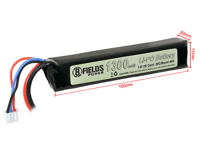 Minitam Battery Li-Po 1300mAh 7,4V 20/40C als Airsoft Zubehör, Ansicht 2