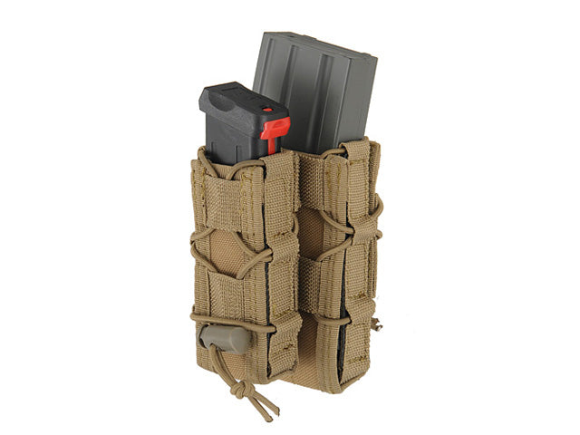 MOLLE Combo Rifle/Pistol Mag Speed Pouch - Tan