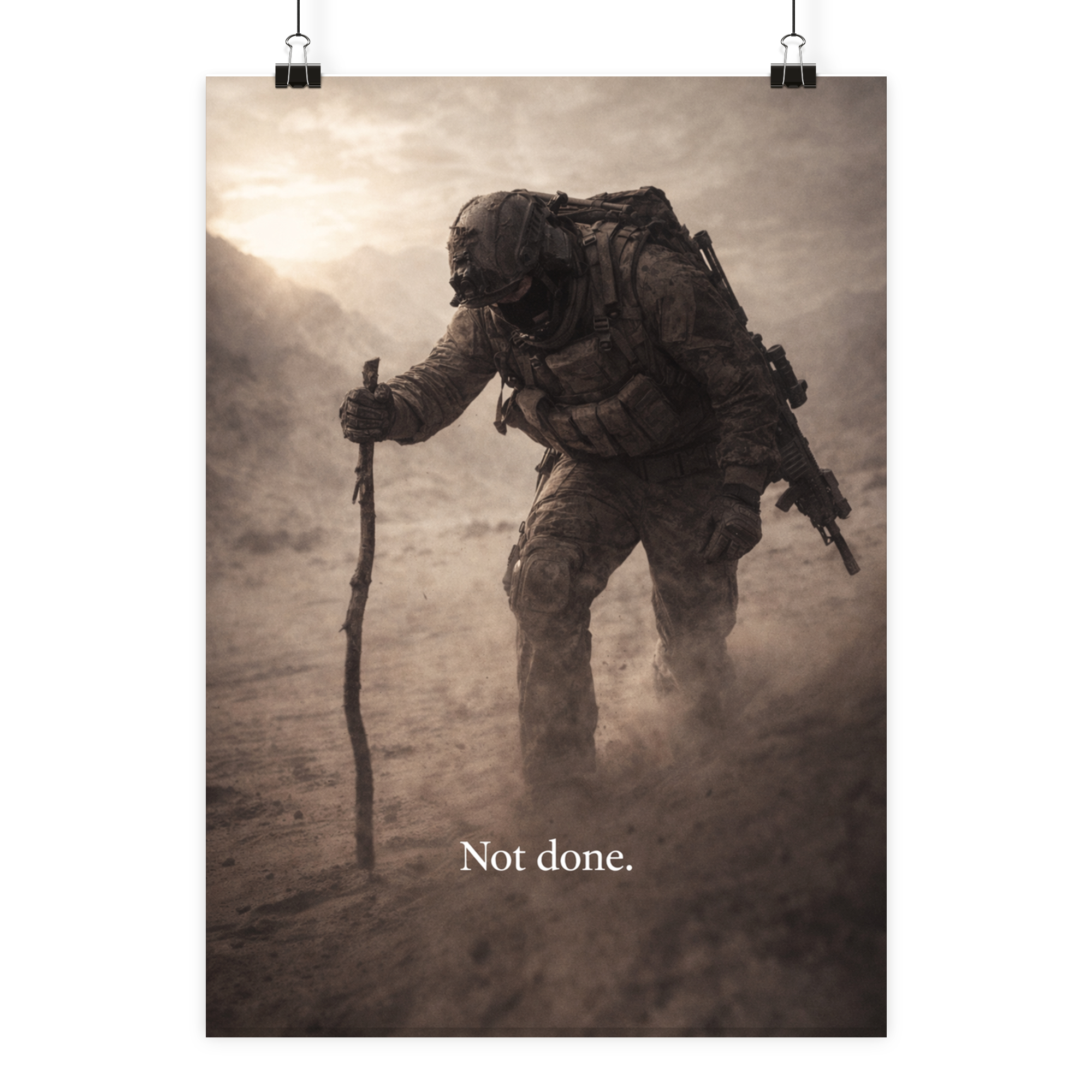Not done. - Poster Din A1 (hoch) als Airsoft Poster im DIN-Format