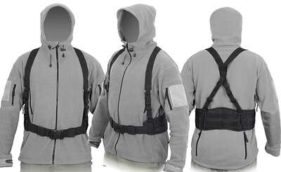 Padded Patrol Belt mit Trägern MOLLE – Schwarz