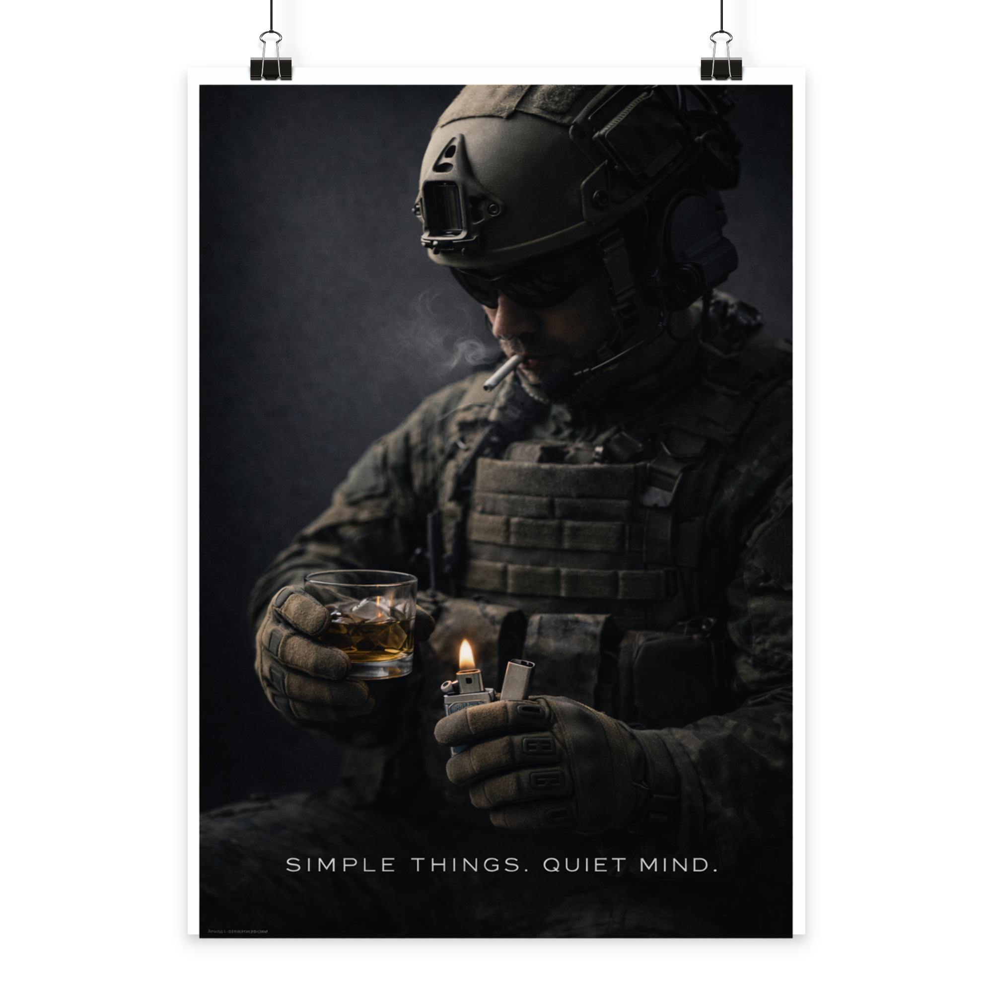 Simple Things. Quiet Mind - Poster Din A3 (hoch) als Airsoft Poster im DIN-Format