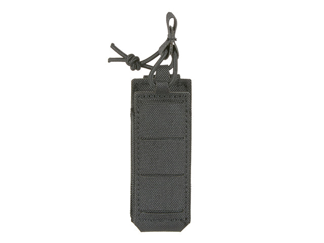 Single Elastic Laser-Cut Pistol Magazine Pouch - Black