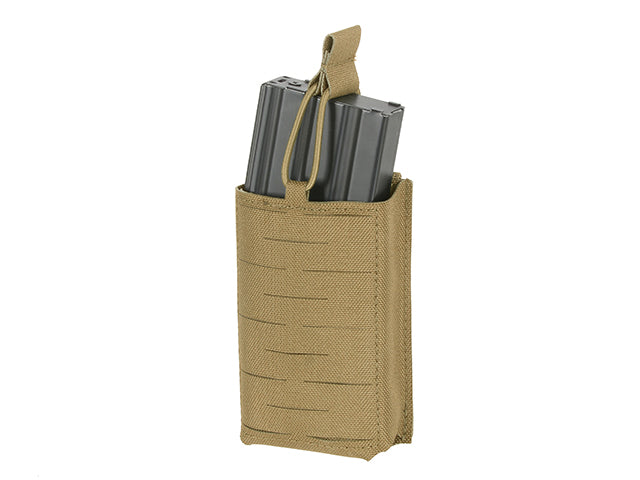 Single Laser-Cut Compact Magazine Pouch for AR15/AK - Coyote
