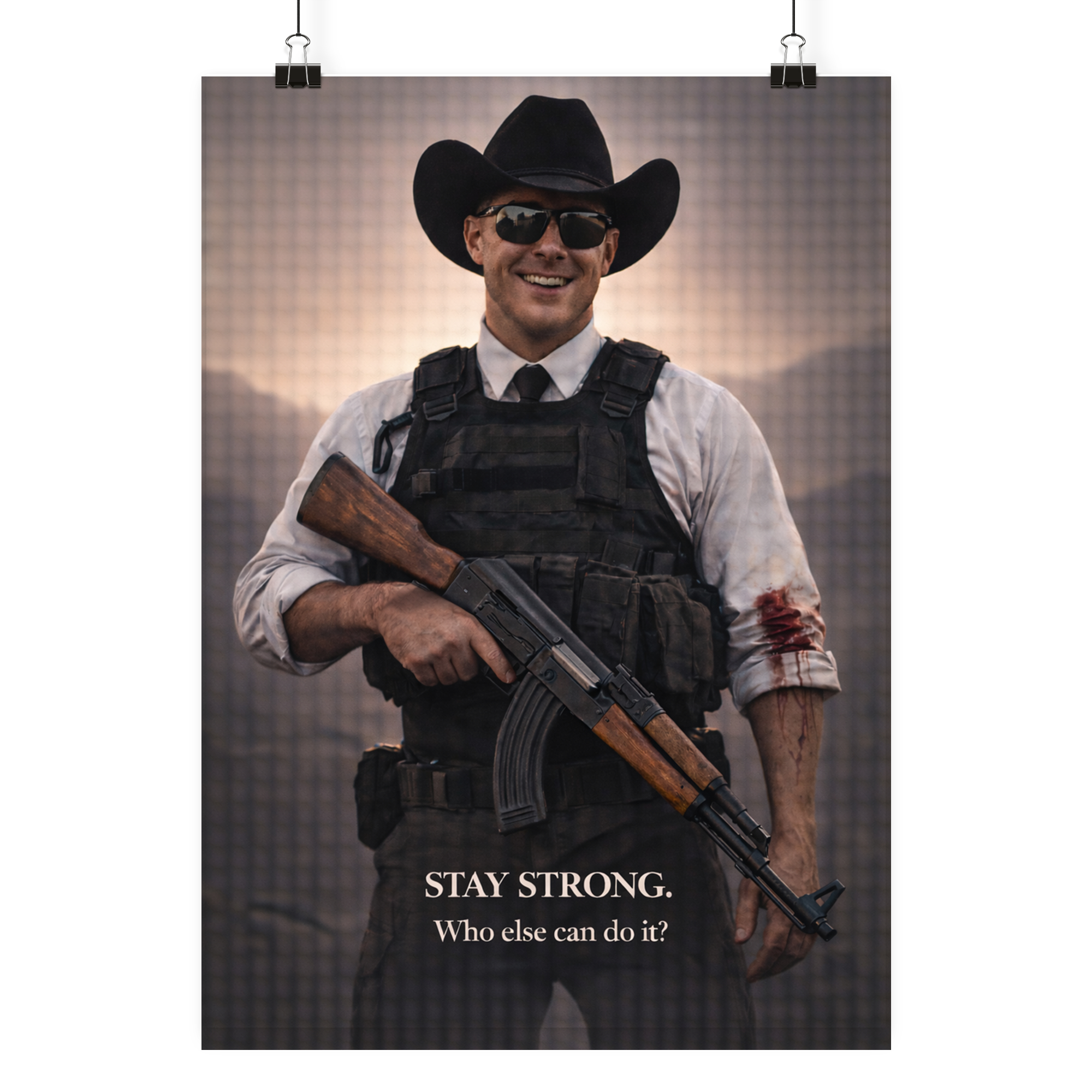 Stay Strong. - Poster Din A3 (hoch) als Airsoft Poster im DIN-Format