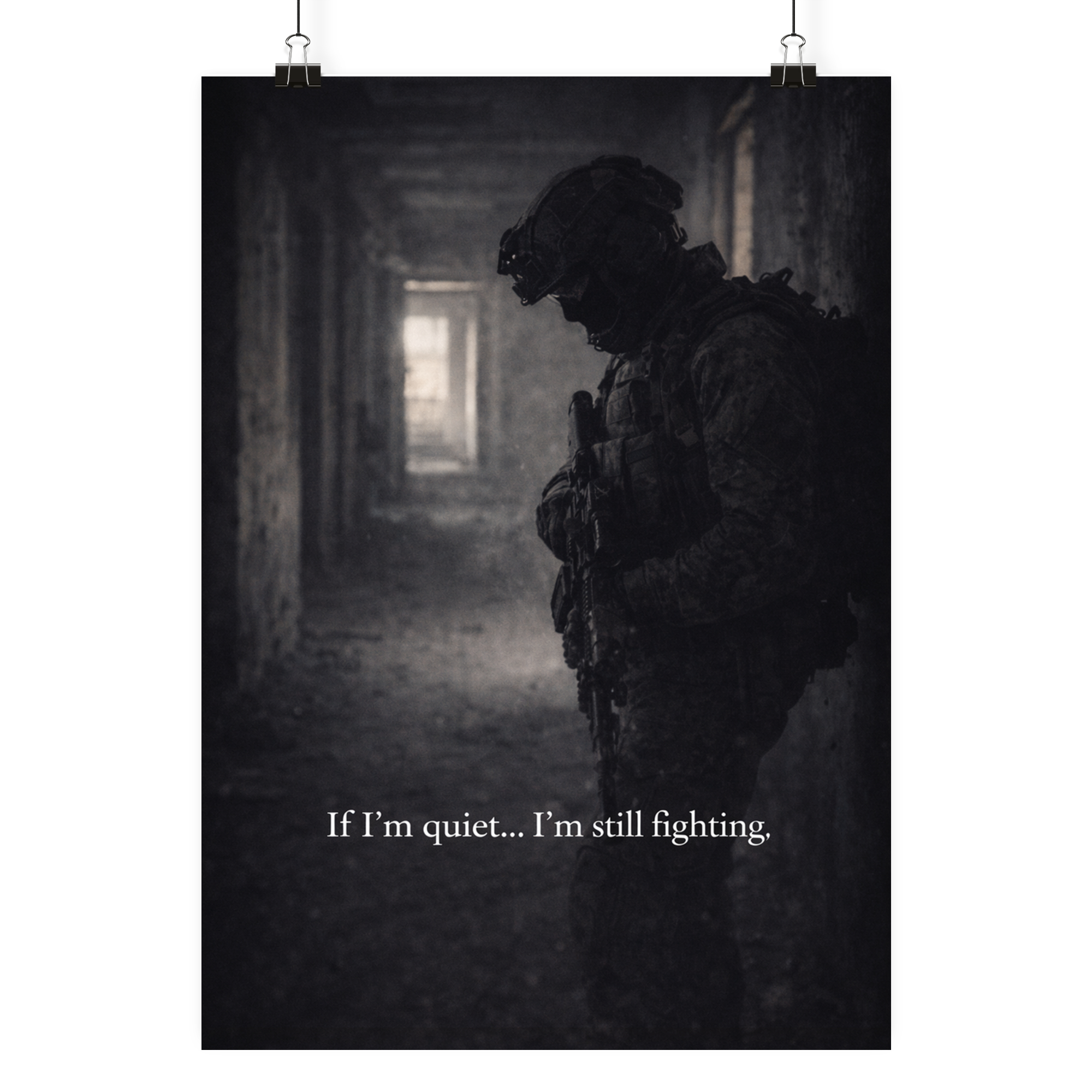 Still fighting - Poster Din A3 (hoch) als Airsoft Poster im DIN-Format