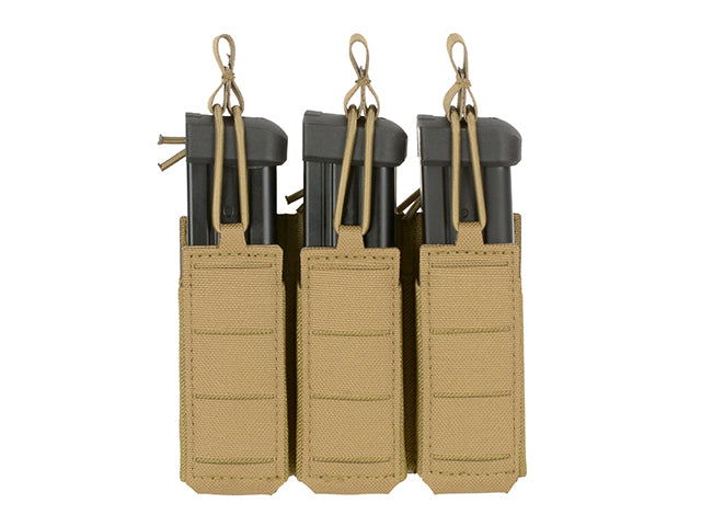 Triple Elastic Pistol Magazine Pouch Laser-cut - Coyote