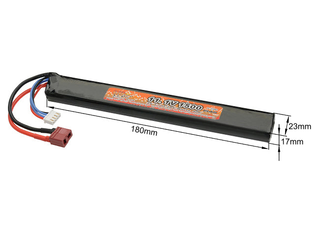 Victory Battery Li-Po 1500mAh 11.1V 20/40C T-Connector als Airsoft Zubehör, Ansicht 2