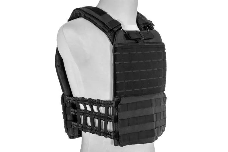 MOLLE/Laser-Cut Plate Carrier Tactical Vest – Black