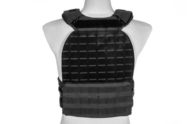 MOLLE/Laser-Cut Plate Carrier Tactical Vest – Black