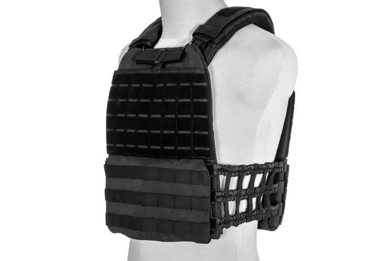 MOLLE/Laser-Cut Plate Carrier Tactical Vest – Black