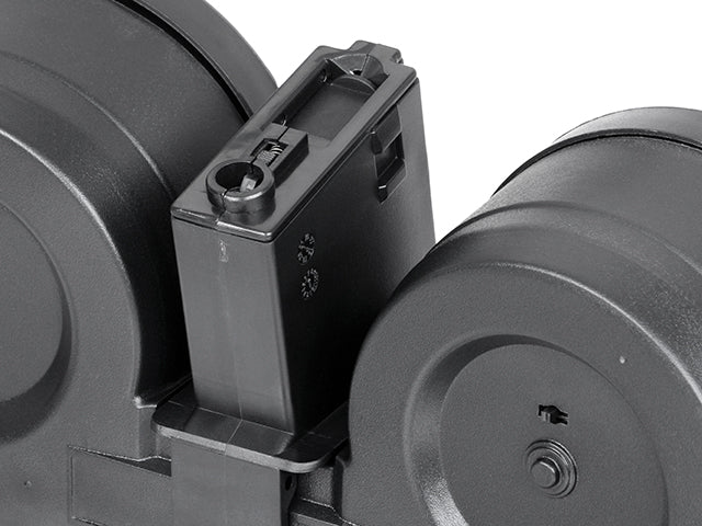 3000 BBs Electric Doppel drum Magazin für M4/M16 - Schwarz [BattleAxe] 4