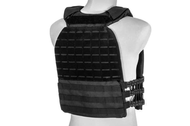 MOLLE/Laser-Cut Plate Carrier Tactical Vest – Black