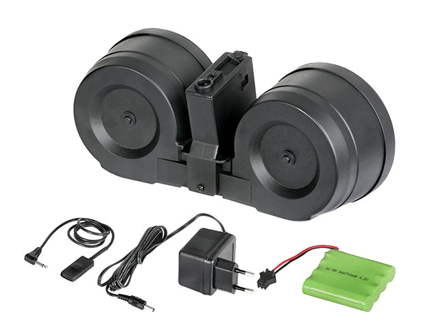 2500 BBs Capacity Electric Drum Magazin für M16/AR15 Serie [A&K] 10