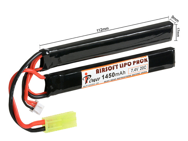 Akku LiPo 1450mAh 7.4V 20C [IPower] 2