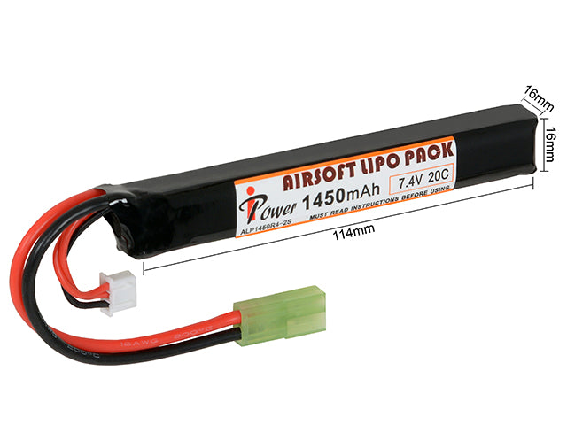 Akku LiPo 1450mAh 7.4V 20C -Stick [IPower] 3