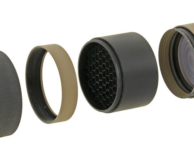 Montagezubehör Anti-Reflection Lens Cover für 50mm Zielfernrohr - Schwarz 4