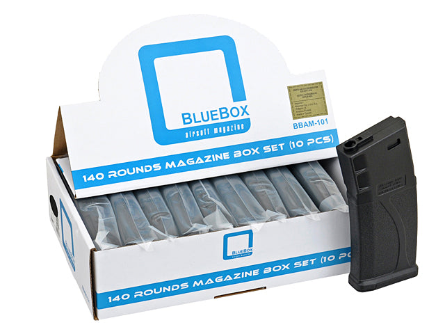 [BLUEBOX] 10x 140 BBs Mid-Cap-Magazin für M4/M16 Serie - Schwarz 3