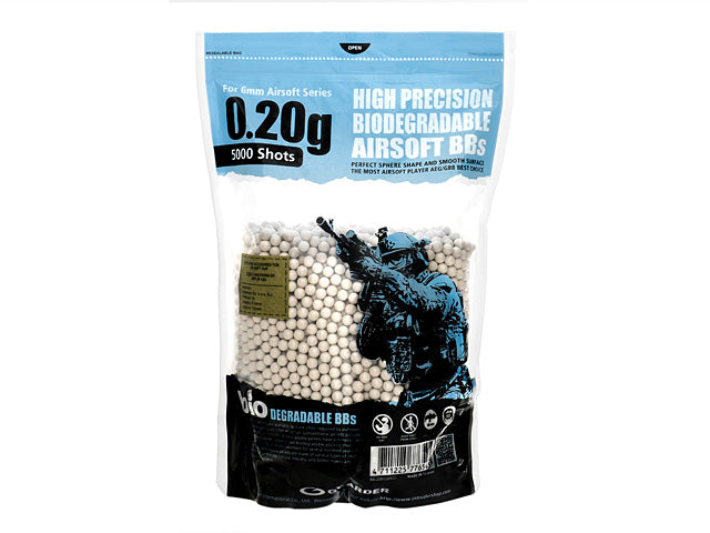 High Precision Made BIO 0.20g BB Pellets (5000 rounds, Bag) [GUARDER]
