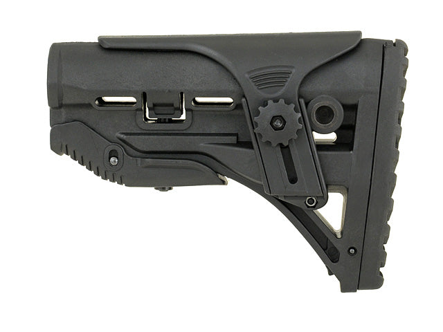 Sleek Buttstock mit Cheek Rest für M4/M16 - Schwarz [Big Dragon] 1